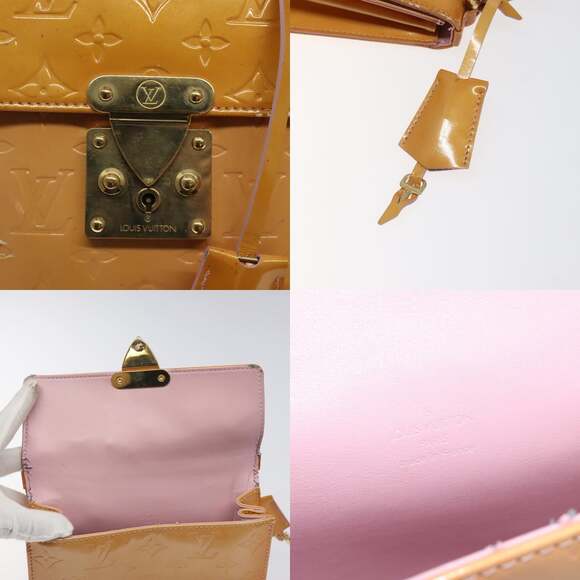 LOUIS VUITTON Vernis Spring Street Hand Bag Marshmallow Pink M91033 - Picture 11 of 12